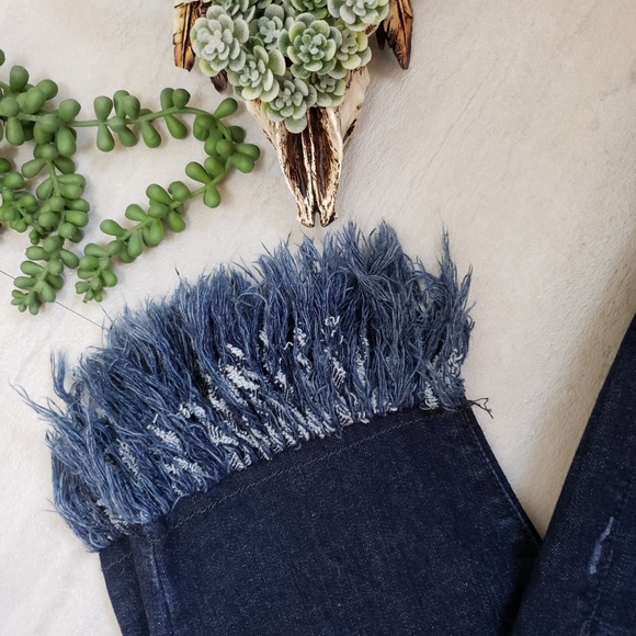 Lane Bryant Fray Hem Jeans Fringe Skinny 20 boho - Picture 4 of 4